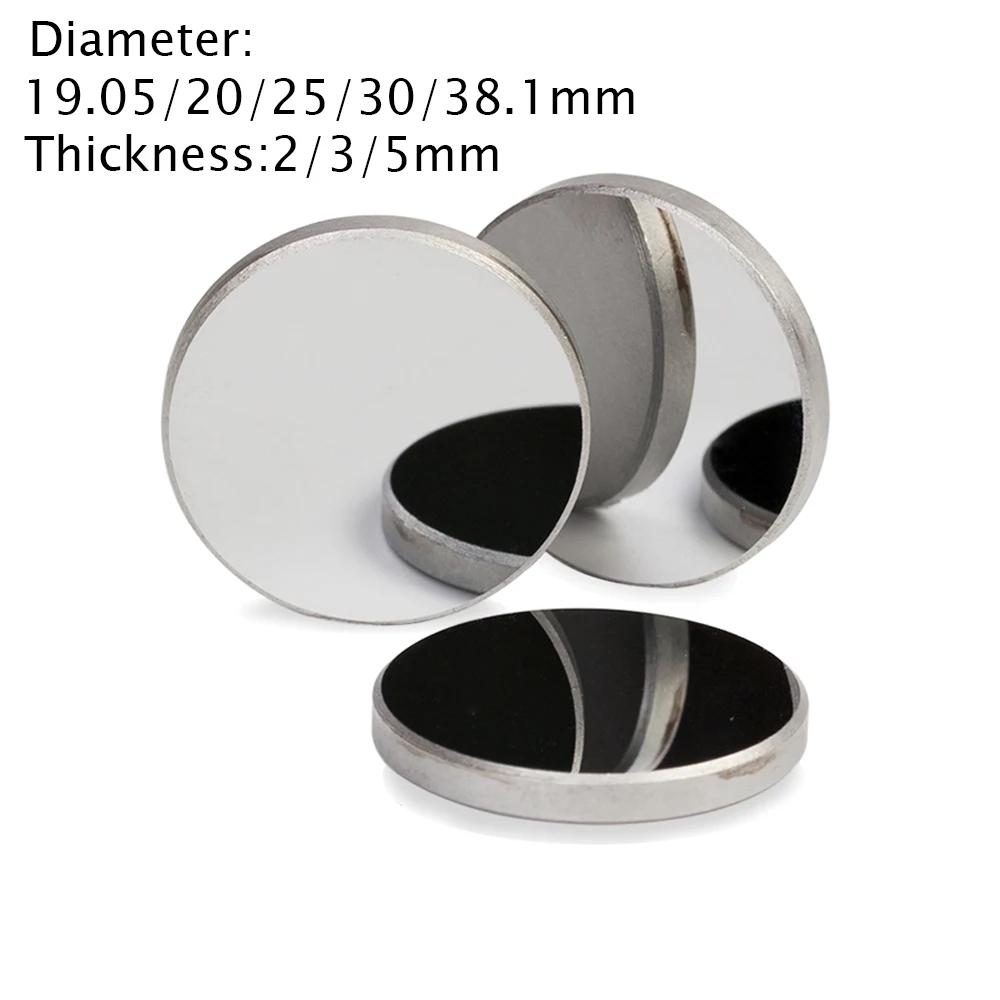 For CO2 Laser Cutting Engraving Machine 1PCS Mo Mirror Diameter 19.05mm 20mm 25mm 30mm 38.1mm Thickness 2 3 5mm Mo Reflector Len