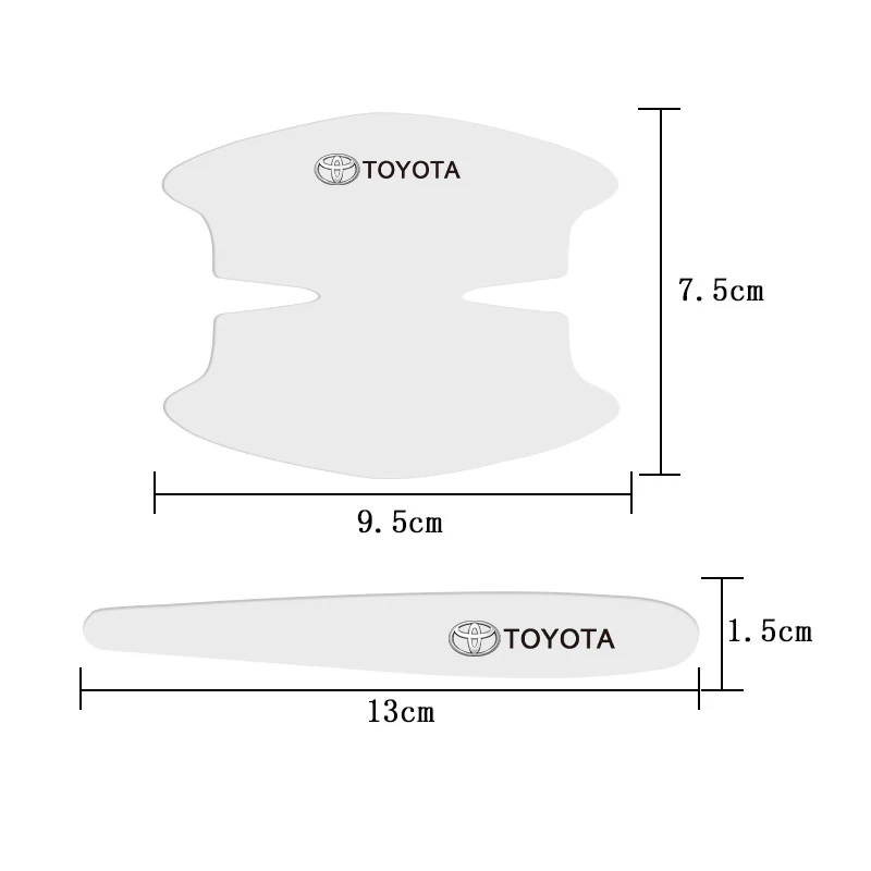 مقبض باب السيارة وعاء ملصق شفاف شرائط حماية مضادة للتصادم لتويوتا ألارد سليل يارس كورولا بريوس حقوق الإنسان فيرسو #6