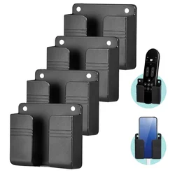1/4pc Wall Mounted Storage Box Multifunction Punch Free Organizer TV Remote Control DIY Mobile Phone Plug Charging Holder Stand