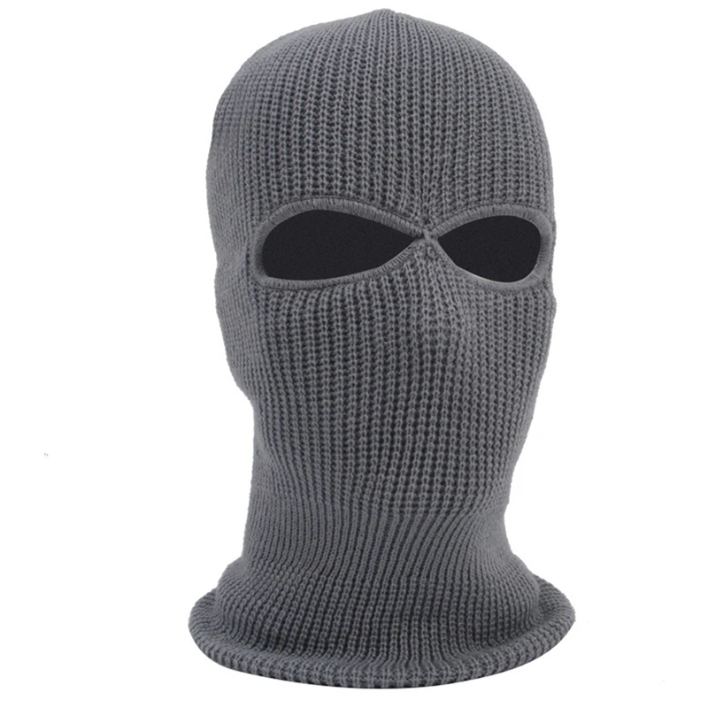 Motorcycle Ski Full Face Masks 2 Holes Soft Comfortable Windproof Knit Hat Scarf Cover Fashion Windproof Winter Warm Hat