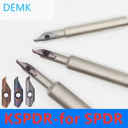 KSPDR Small Inner Hole End Face Grooving Cutter Bar SPDR SPDR200DM10 Large Cutting Depth Tungsten Steel Alloy Cutter CNC Lathe