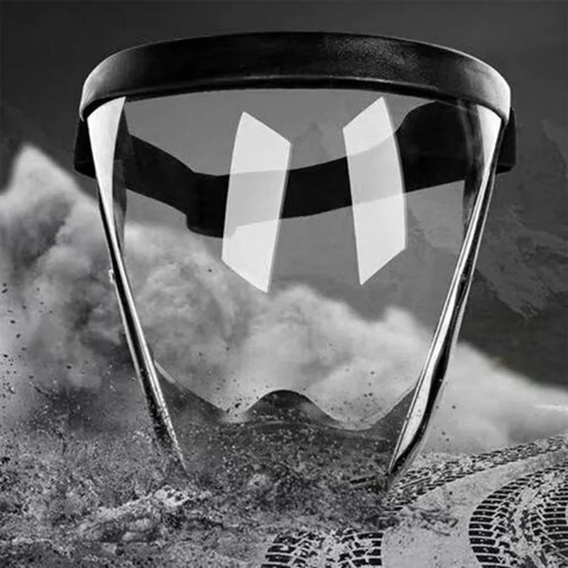 Scudo protettivo antiappannamento a pieno facciale maschera Anti-ultravioletto da equitazione sabbia integrale isolamento antispruzzo copricapo