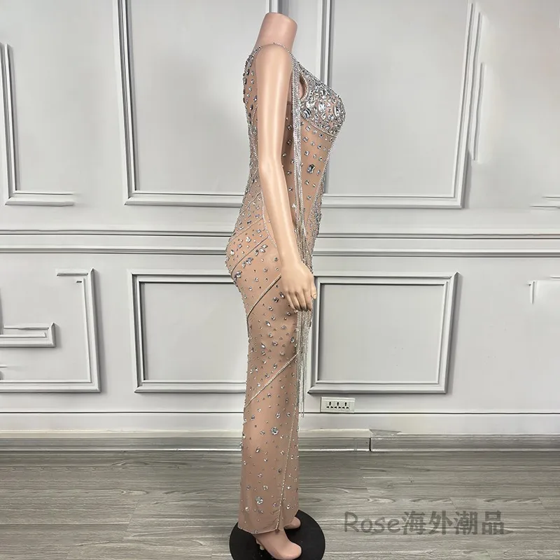 New Luxury Fringe Temperament Slim-fit Dress Party Dinner Banquet Host Fashion Club Evening Wear