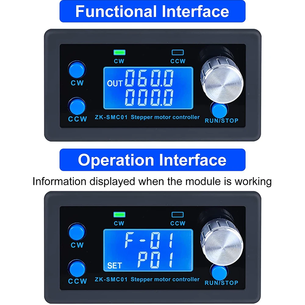 DC 5-30V 42 57 Stepper Motor Driver Controller ZK-SMC01 Forward Reverse Delay Time Angle Speed Adjustable Stepper Motor Control