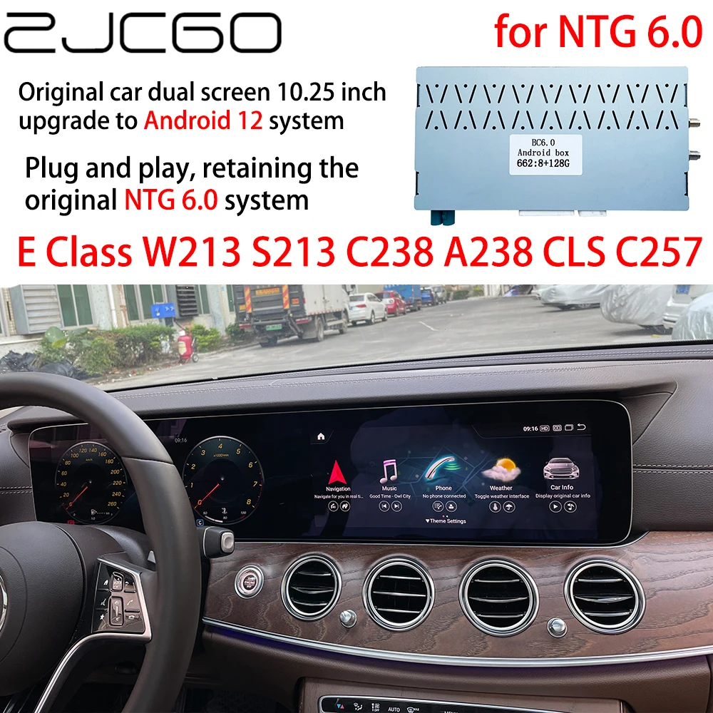 ZJCGO Dual 10.25 Inch Screen Upgrade Android 12 System Interface NTG 6.0 for Mercedes Benz E Class W213 S213 C238 A238 CLS C257