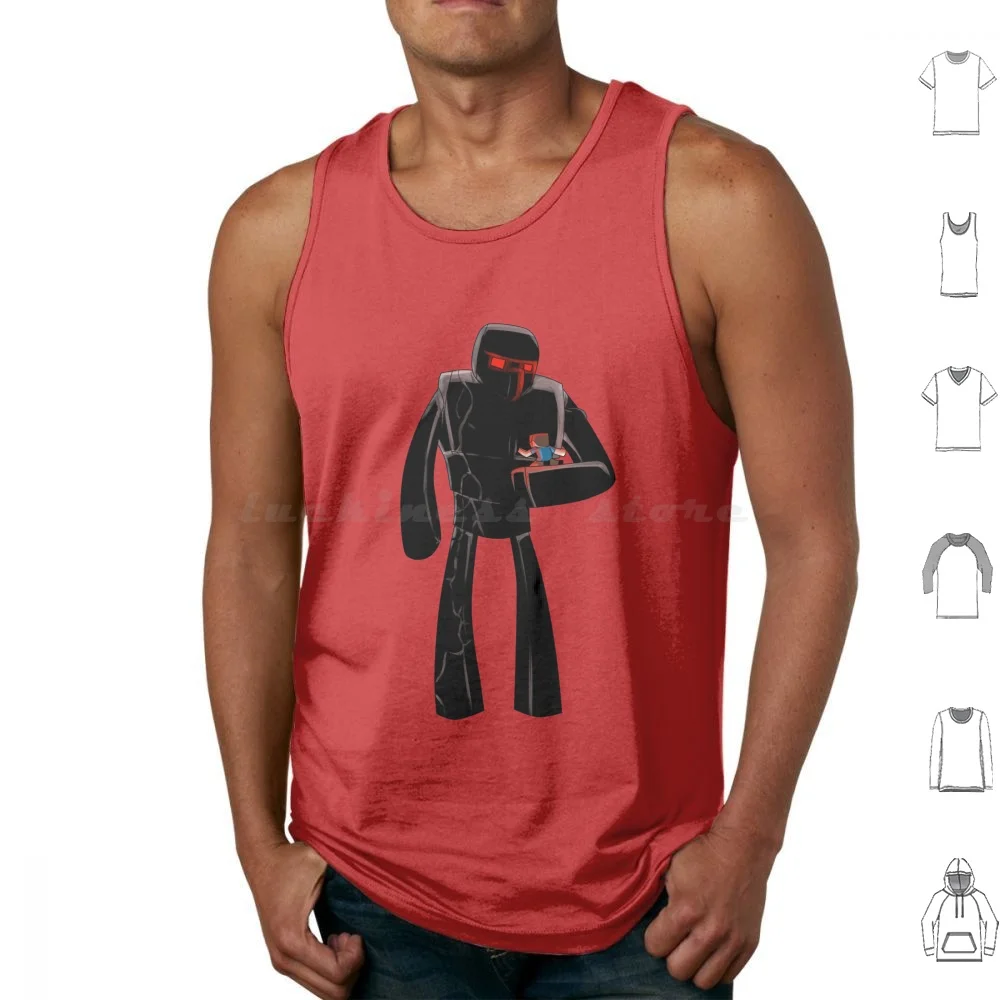 The Iron Golem Tank Tops Print Cotton Iron Golem The Iron Giant Steve Parody