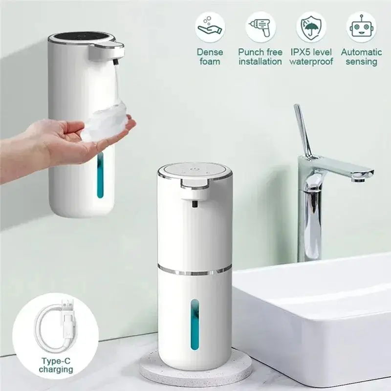 A04V Automatic Hand Sanitizer Dispenser USB Rechargeable Splitter Automatic Adjustable