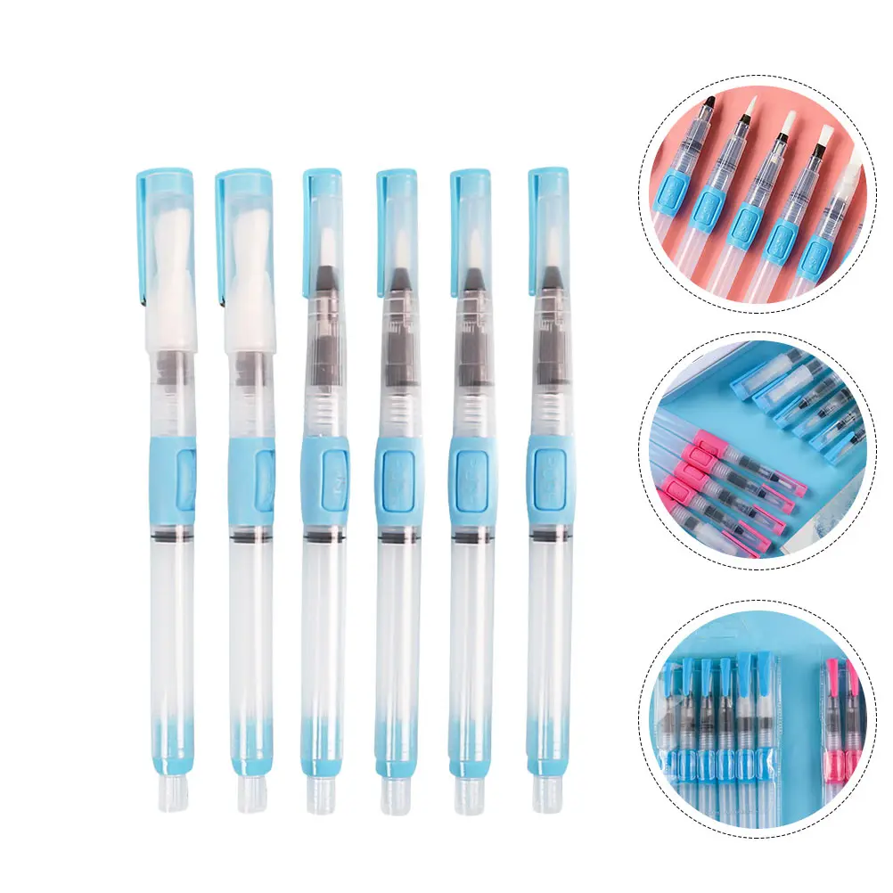 

Premium Water Storage Pen Creative Watercolor Brush Pens Reusable Plastic Painting Tool Portable Calligraphy Pens For Kids Gift