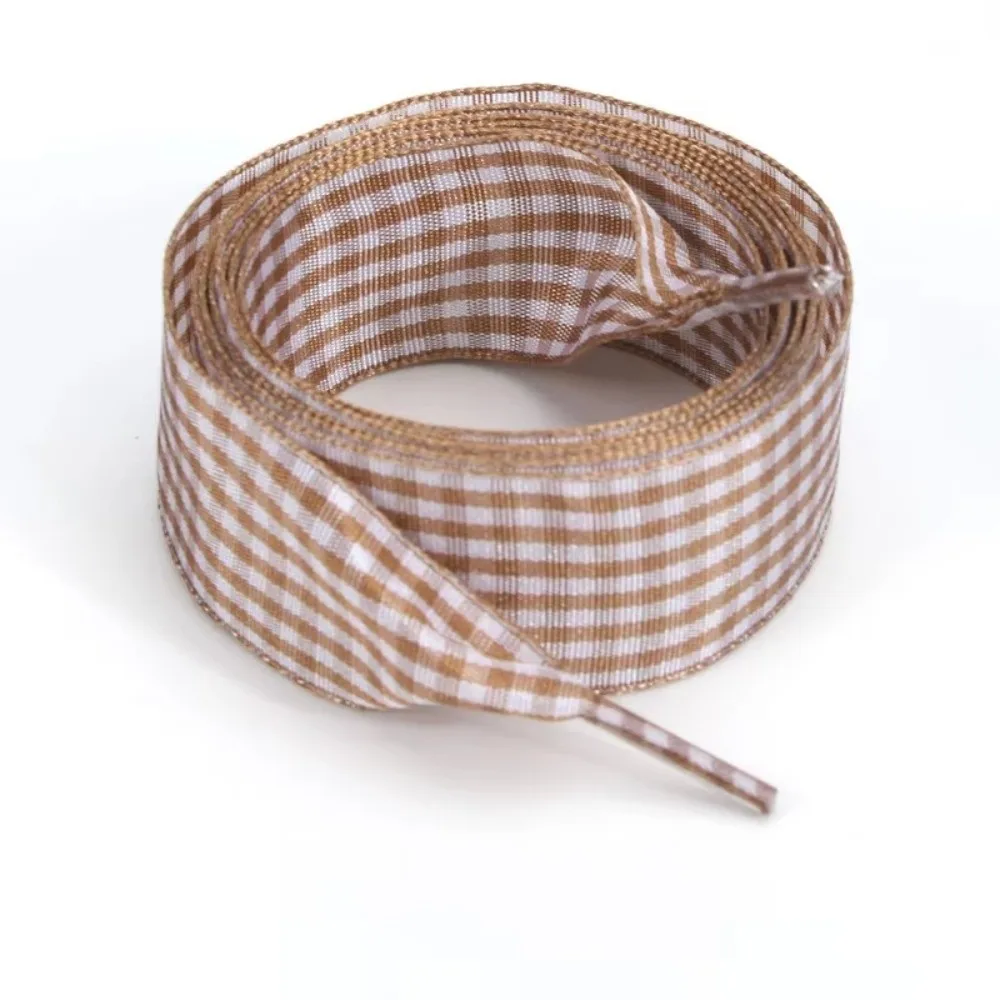 1Pair Fashion 120CM Sneakers Shoe laces Colorful Replacement Sports Shoelace Scottish Plaid Shoestrings Shoe Accessories