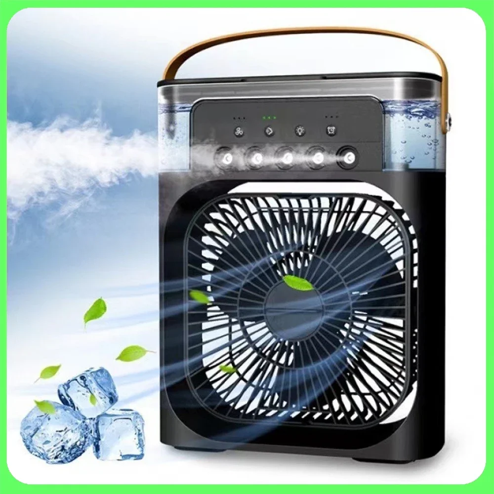 

Five-hole Spray Fan Humidification Refrigeration Air Conditioning Fan Desktop Dormitory Mini Chiller Usb Fan For Car Household