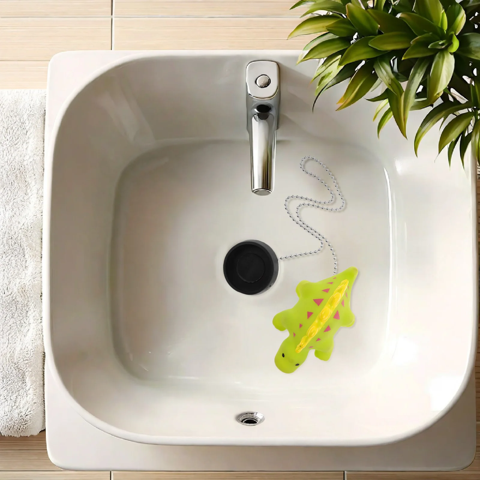 

Cute Dinosaur Rubber Bath Plug Kids Bathtub Drain Stopper Universal Fit Toddler Bathroom Accessories Wash Basin Plug