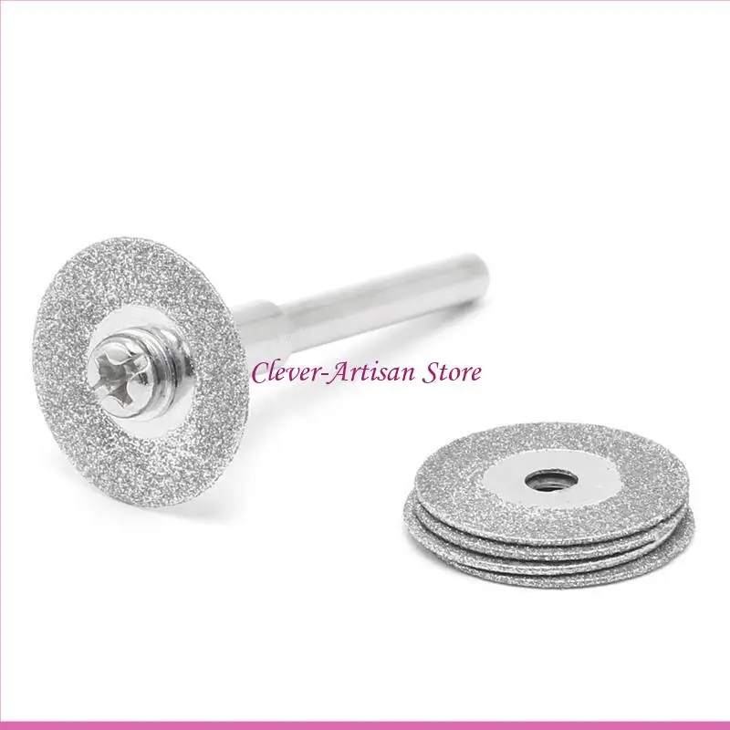 E06B 5pcs 16/18/20/25/30/35/40/50mm Diamonte Cutting Discs & Drill Bit Shank