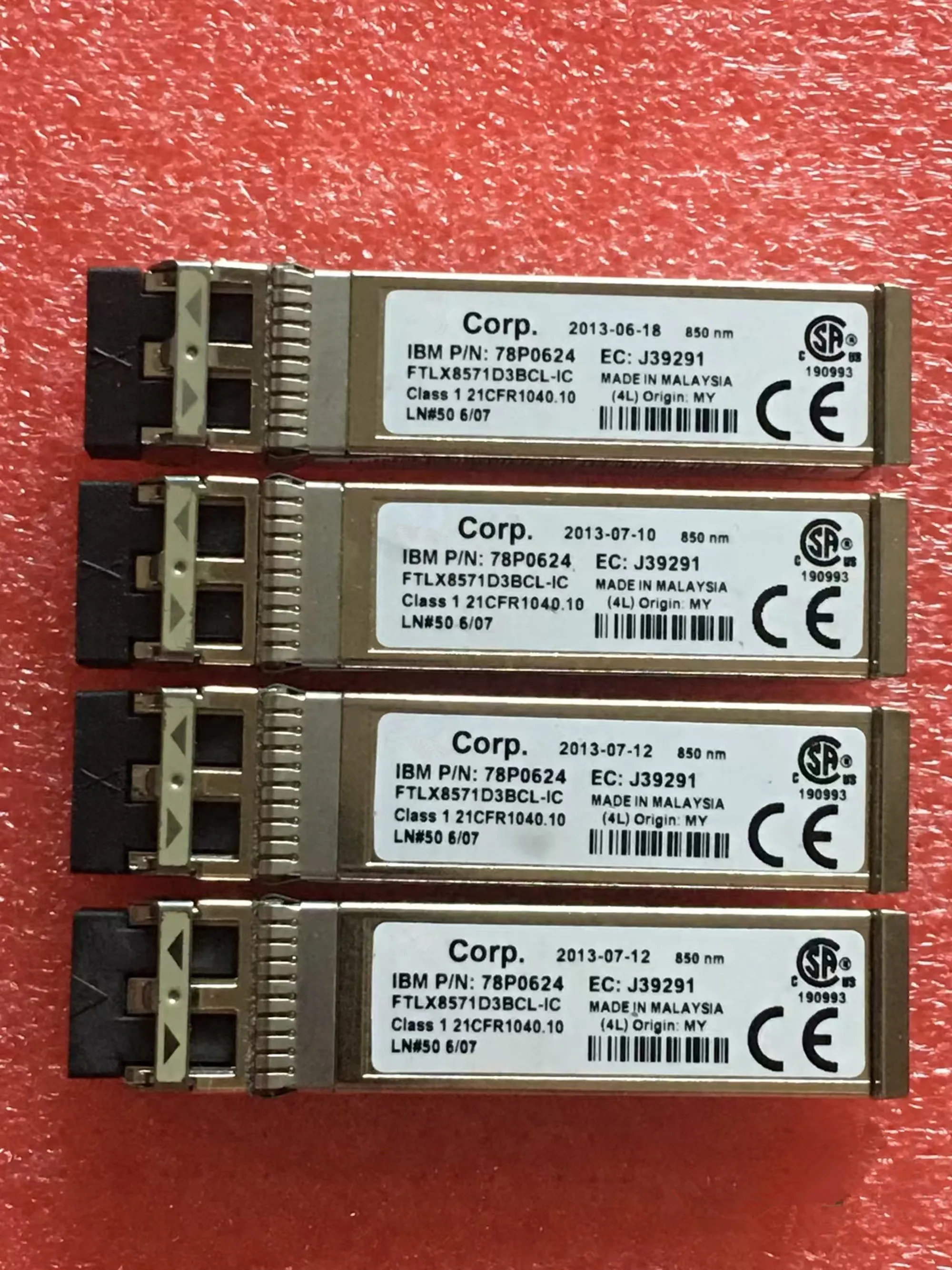 1PCS 10G sfp Fiber module/FTLX8571D3BCL-IC/P/N:78P0624/10gb 850nm Multimode Dual Fiber Transceiver Module