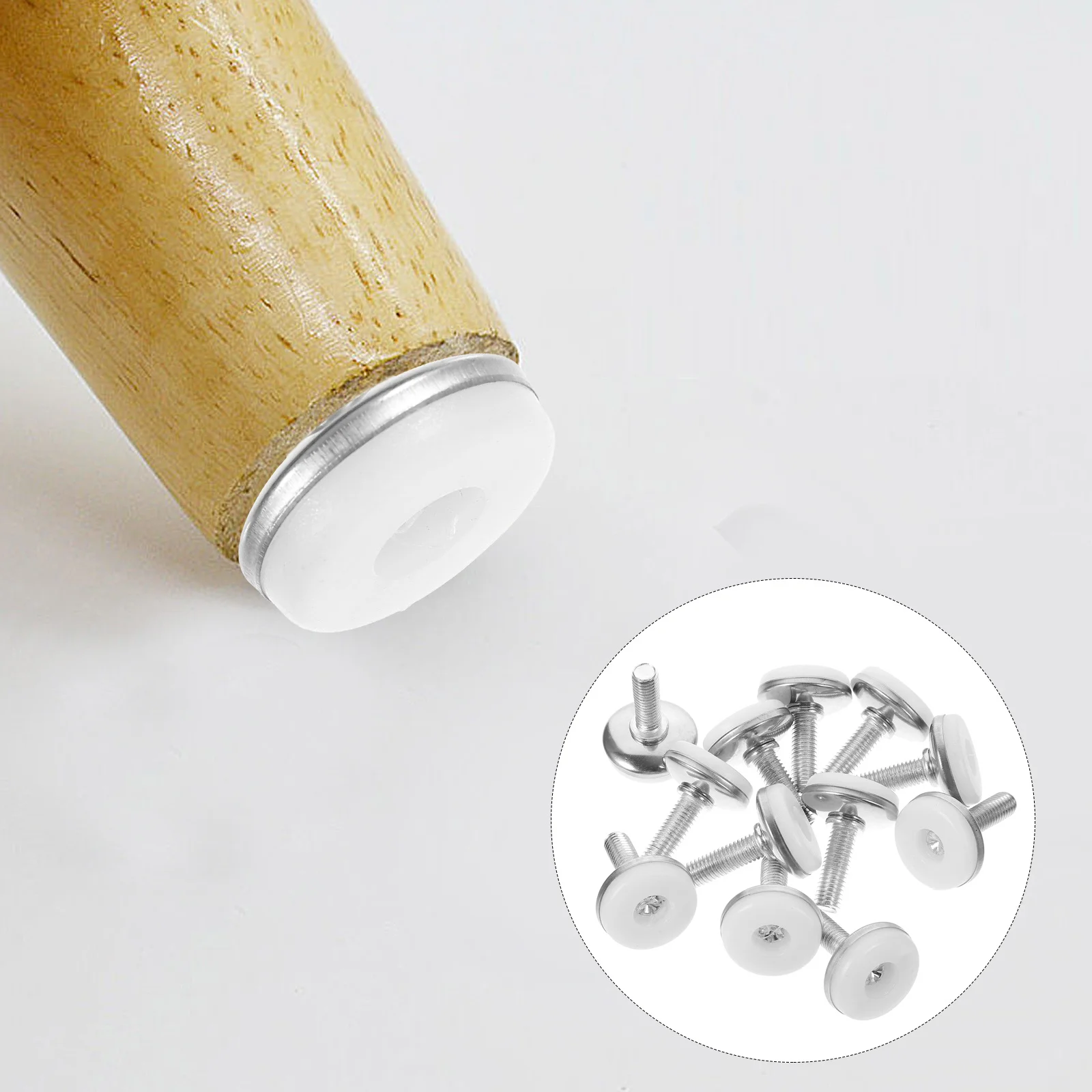 

12 pcs Table Chair Foot Pads Adjustable Furniture Leveler Legs M8X25Mm Wear Resistant Corrosion Proof For Cabinet Bookshelf