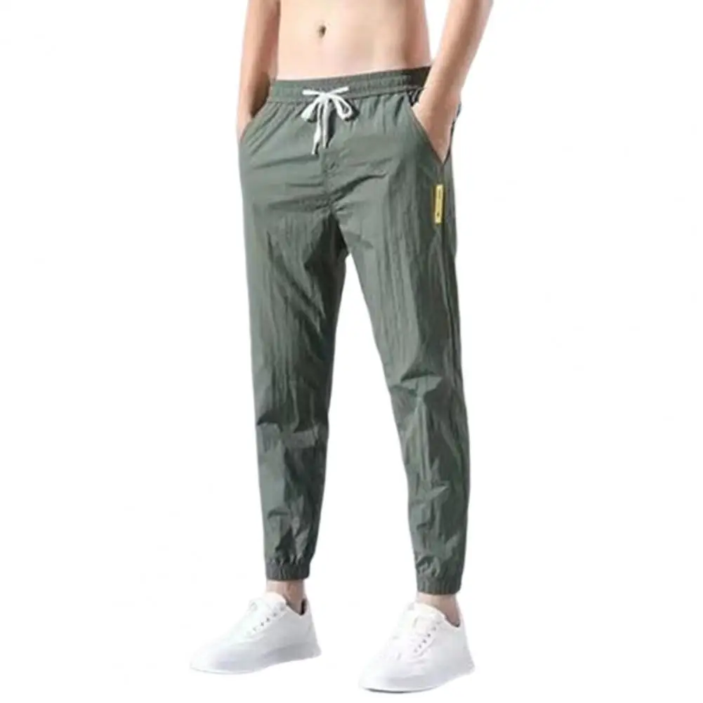 

Men'S Sweatpants Loose Fit Drawstring Sweatpant Winter Warm Breathable Joggers Tied Cropped Pants Elastic Waist Track Trousers