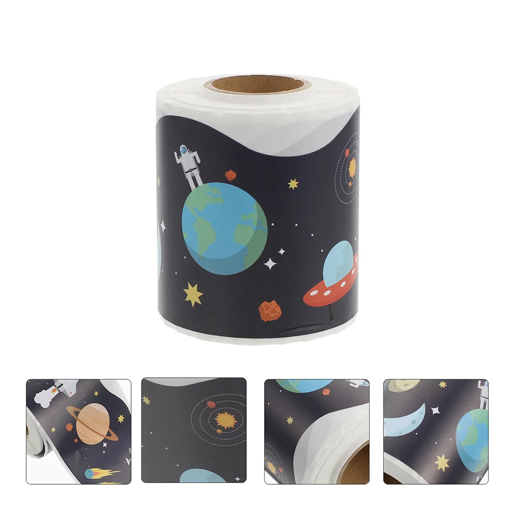 2 Rolls Chalkboard Border Sticker Science Bulletin Borders Sector Space Decorations Stickers for Copper Plate Classroom Outer