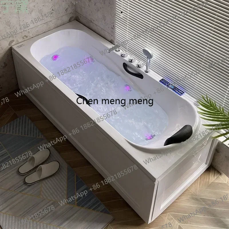 F185 شقة صغيرة الكبار تصفح تدليك درجة حرارة ثابتة التدفئة حوض استحمام أكريليك سميك ذكي