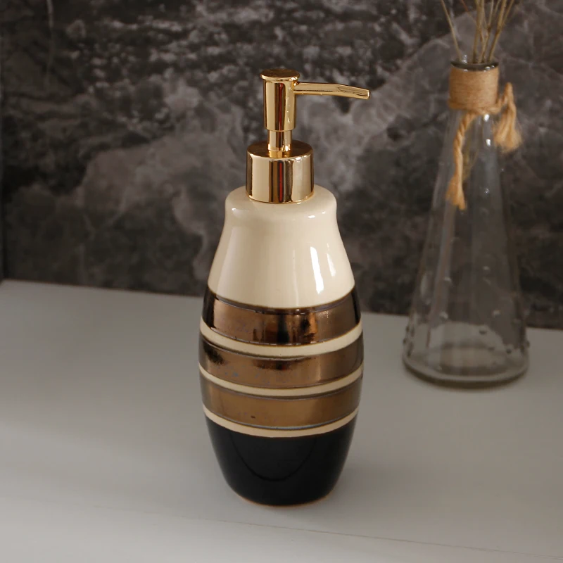 

Ceramic hand sanitizer lotion bottle soap bottle shampoo shower gel press sub bottle bathroom accessories distributor