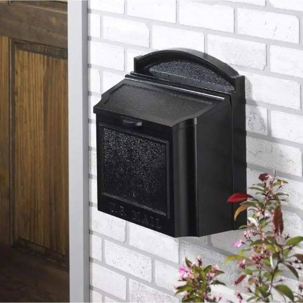 Aluminum Weather-Resistant Wall Mounted Mailbox with Lock Large Size 14.5