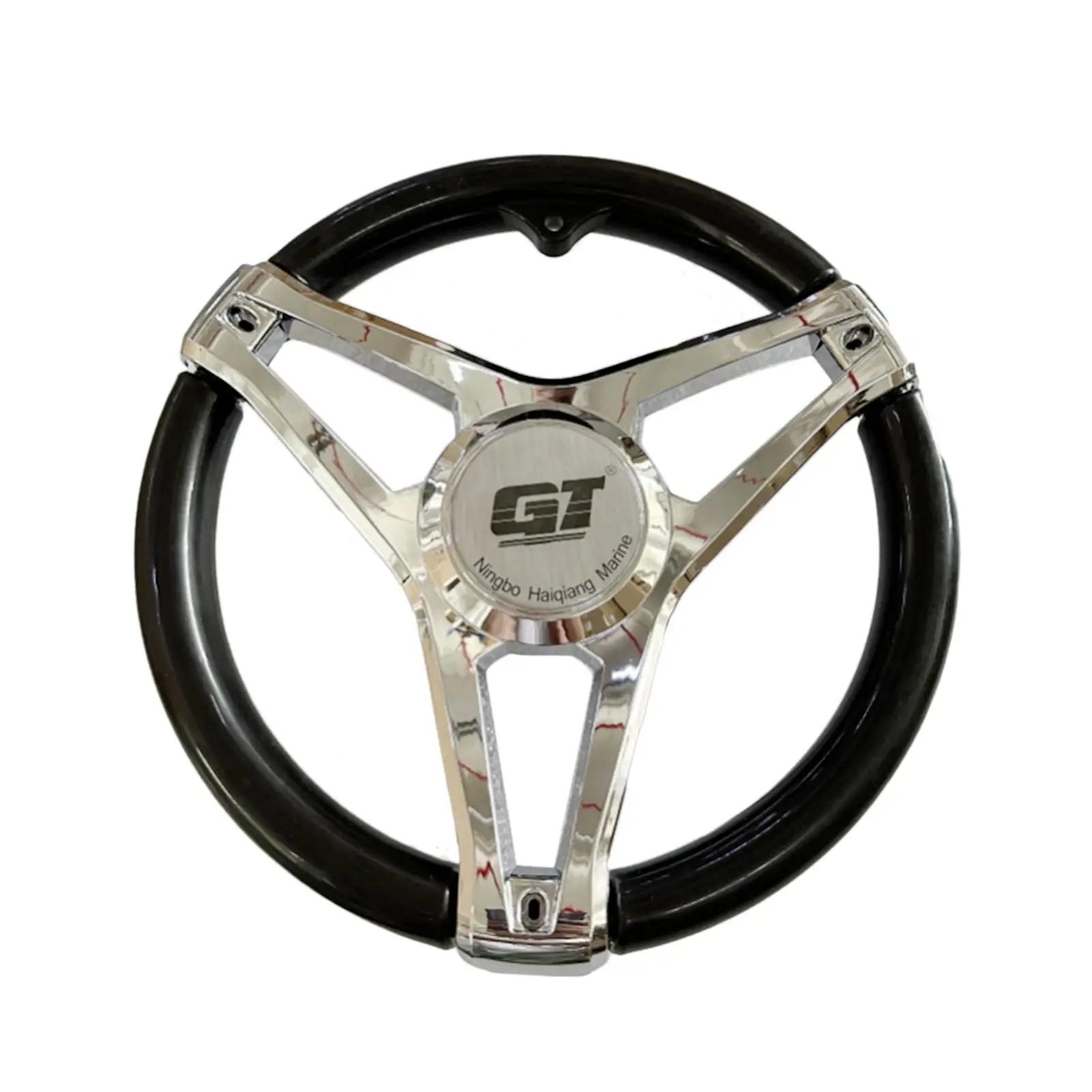 

Universal Steering Wheel Durable Plastic Marine Accessory Black for Waterborne Vehicles Yacht 350mm Boat Equipment
