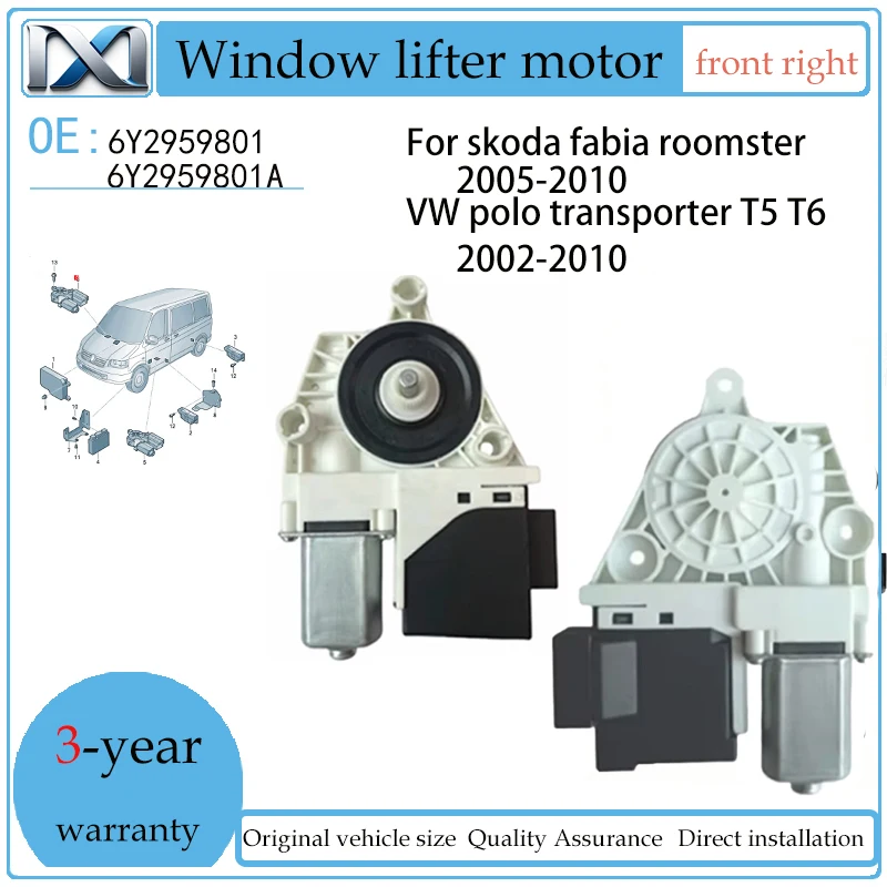 Nuevo Motor Elevador De Ventanas Para Skoda Fabia Roomster Vw Transporter T5 T6 Polo 9N Oem:6Y2959801 6Y2959802 6Y2959801A 6Y2959802A — -37%, 51.29€ Coupon, from 83.69€ – 37% descuento – €83.69