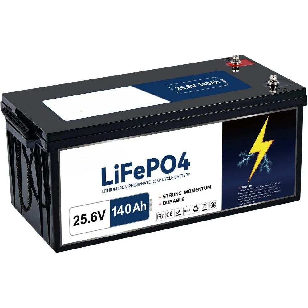 

24V 140Ah LiFePO4 Lithium Battery,Built-in 100A BMS,3584W Power Output,Up to 15000 Cycles,Perfect for Trolling Motors,Marine