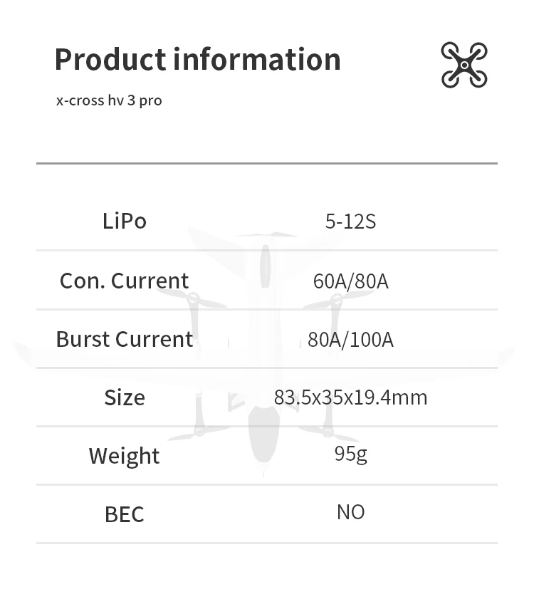 플라이컬러 X-크로스 HV3 프로 80A ESC 5-12S BLHeli-32 Dshot 프로샷 64MHz ARM 32비트 속도 컨트롤러 RC FPV 레이싱 드론 부품용