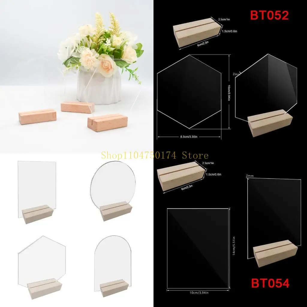 Transparent Acrylic Frame with Double Sided Display Hotel Desk Drink Menu Holder top sale