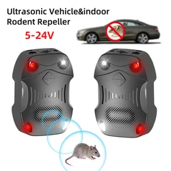 5V/12V car ultrasonic mouse repeller High-power alarm mouse repeller Red and White flash rechargeable mouse repeller