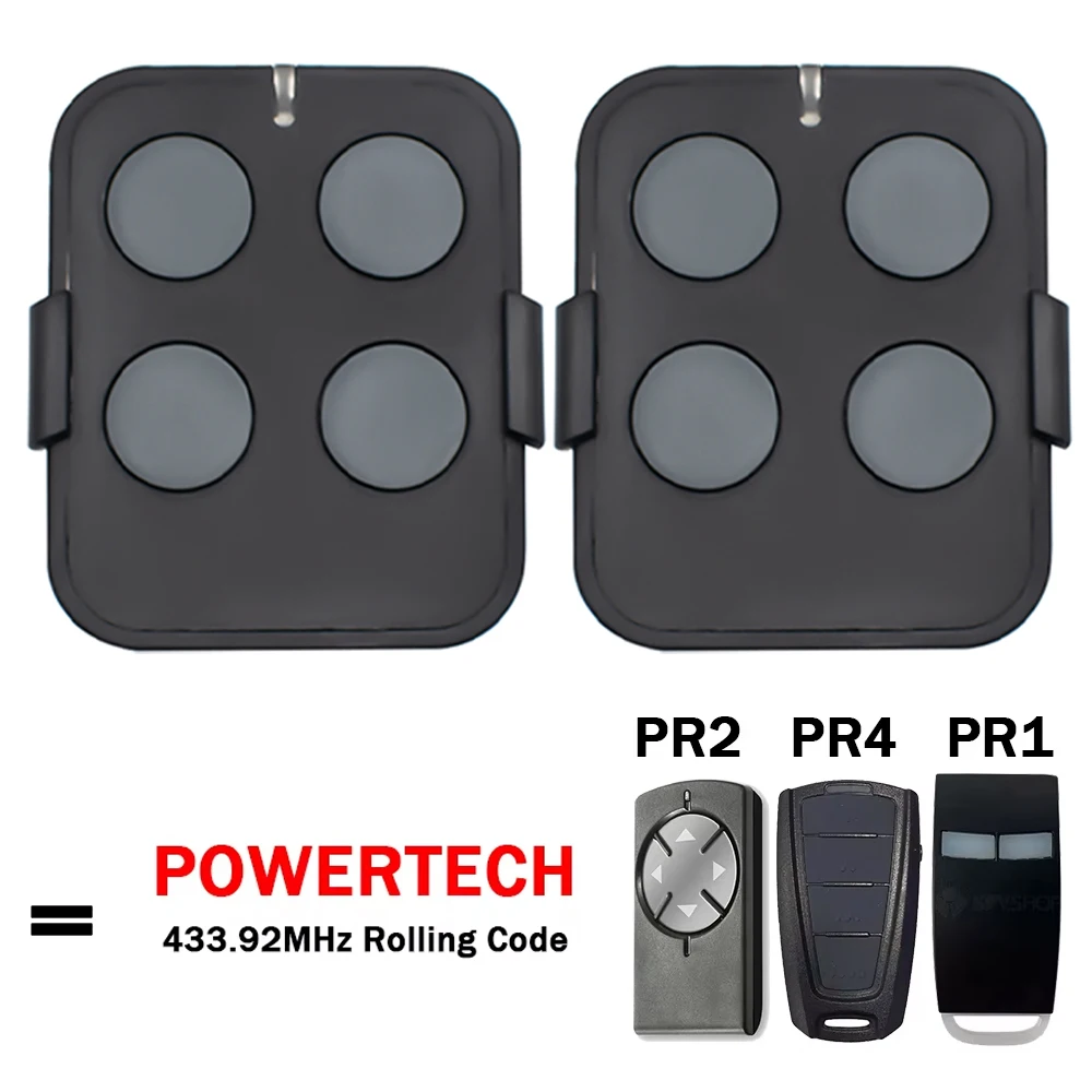 

1-2pcs 433.92MHz Rolling Code Remote Control for POWERTECH PR2 PR1 PR4 PR-2 Gate Opener Transmitter