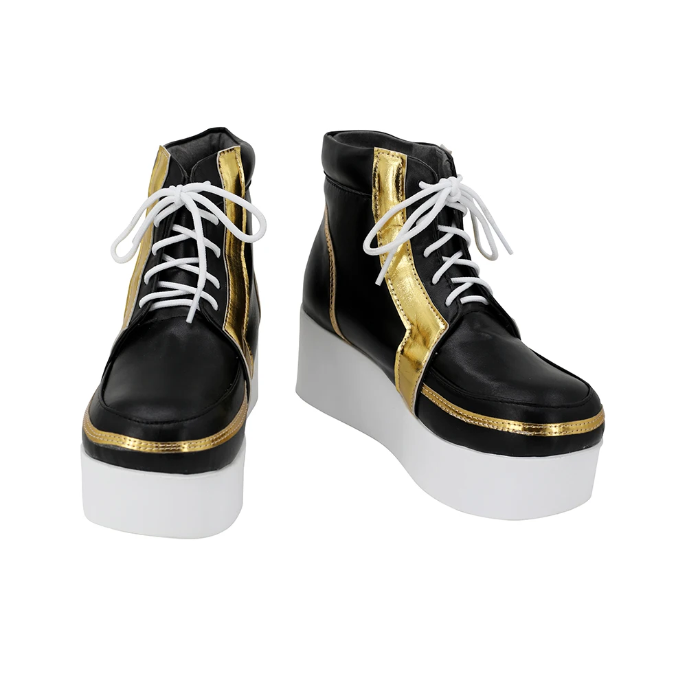 CosplayLove Gra Ensemble Stars Crazyb Himuru Amagi Rinne Czarne Buty Cosplay Długie Kozaki Skórzane Świąteczne Szyte na Miarę