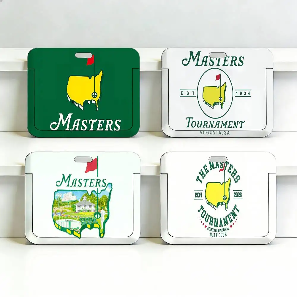 Flying M-Masters Golf G Transparent Card Holder Employee Plastic Slide Cover Lanyard Work Business ID Bag Bus