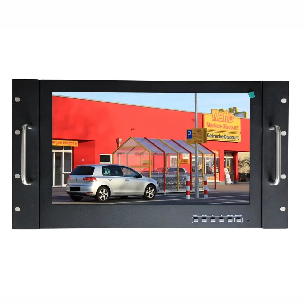 6U Rack Mount Video MMonitor 15.6 Inch Sunlight Readable 1000 Nit Security Public View MMonitor