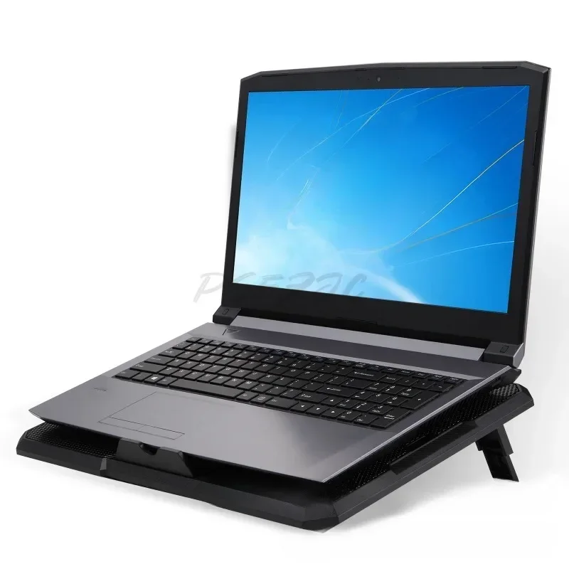 Laptop Cooler with 3rd Gear Adjustment Three Core Iron Mesh Silent Base Fan Gaming Laptop Stand Board