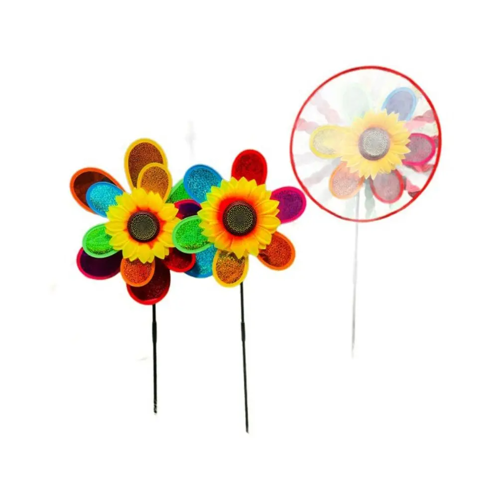 Moinho de vento de lantejoulas tradicional multiestilos, insetos de desenho animado, borboleta, abelhas, libélulas, moinho de vento portátil, diâmetro 22/38cm