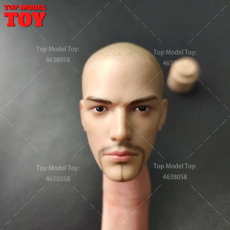 

1/6 Scale Holy Monk Head Sculpt PVC Bald Man Asia Head Carving Model Fit 12'' Male Soldier Action Figure Body Dolls Toy