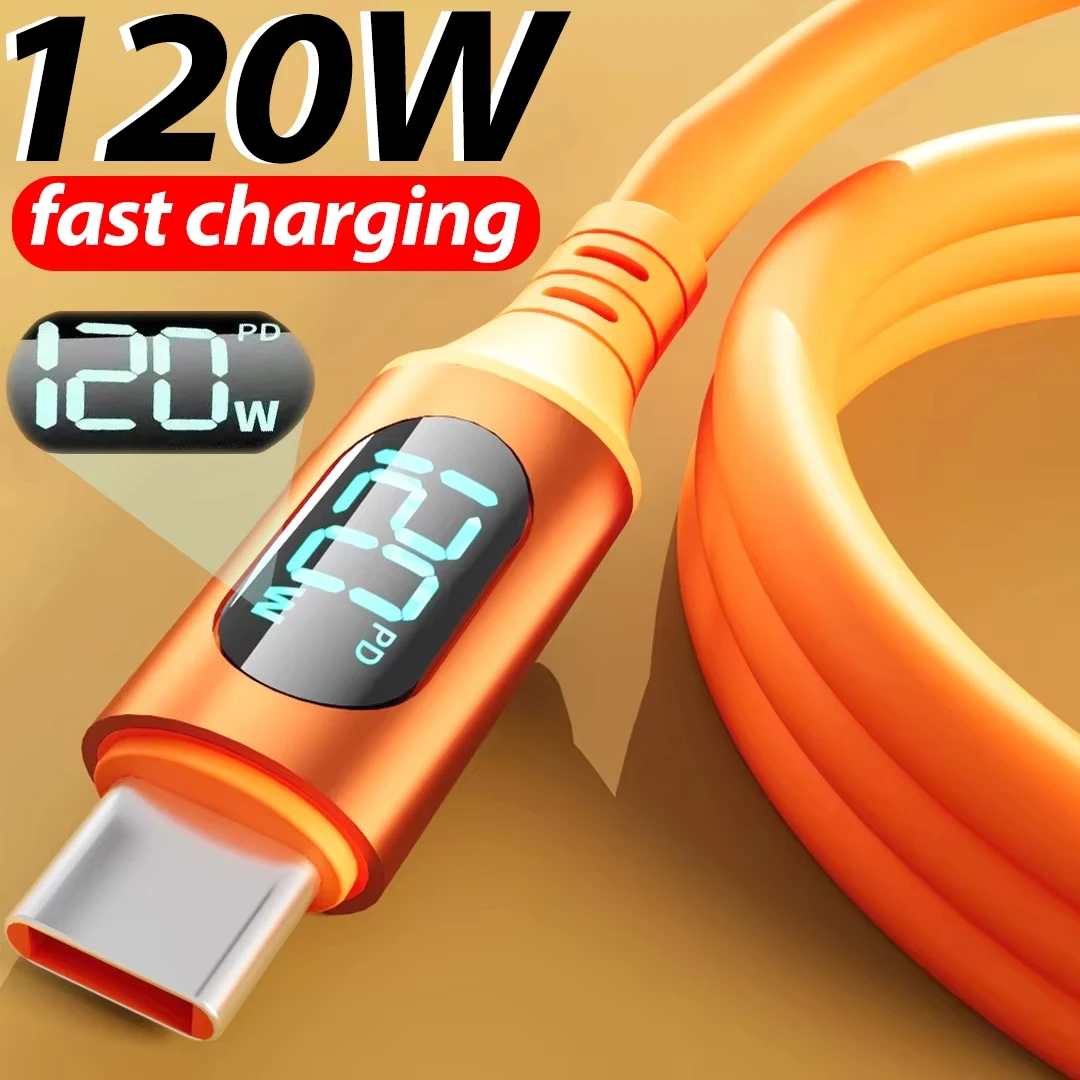 

120W High-speed Fast Charging Cables USB C To Type-C Data Transfer Wire Cord for IPhone 15 16 17 pro max IPad Samsung xiaomi