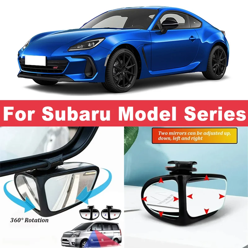 

2Pcs 360° Adjustable Blind Spot Mirrors Convex Wide Angle Rearview For Subaru Impreza WRX STI Forester Outback Legacy Crosstrek