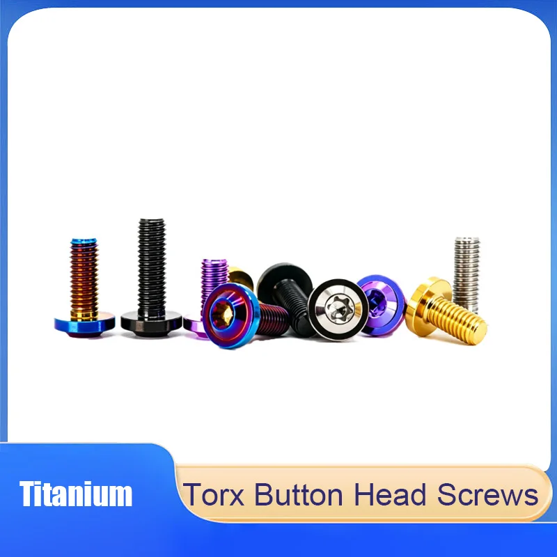 

3Pcs M4/M5 TC4 Titanium Alloy Torx Button Head Screws Bolts for Motorcycle Bike Modification,Motorcycle Modification Fasteners