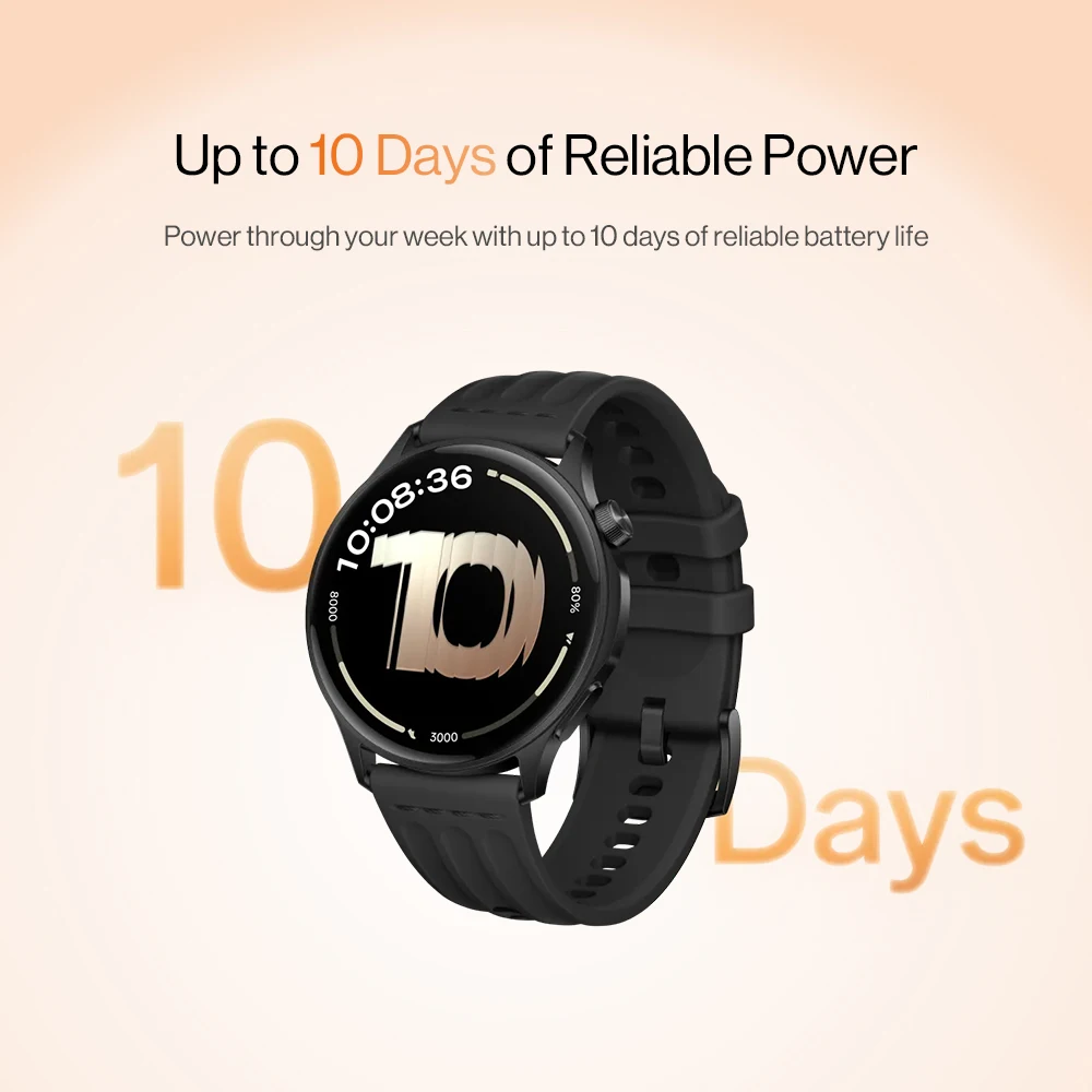 Reloj inteligente OnePlus Watch Lite, pantalla de 1,46 pulgadas, 59 g, 10 días de autonomía fiable, monitorización de la frecuencia cardíaca y del oxígeno en sangre. 4