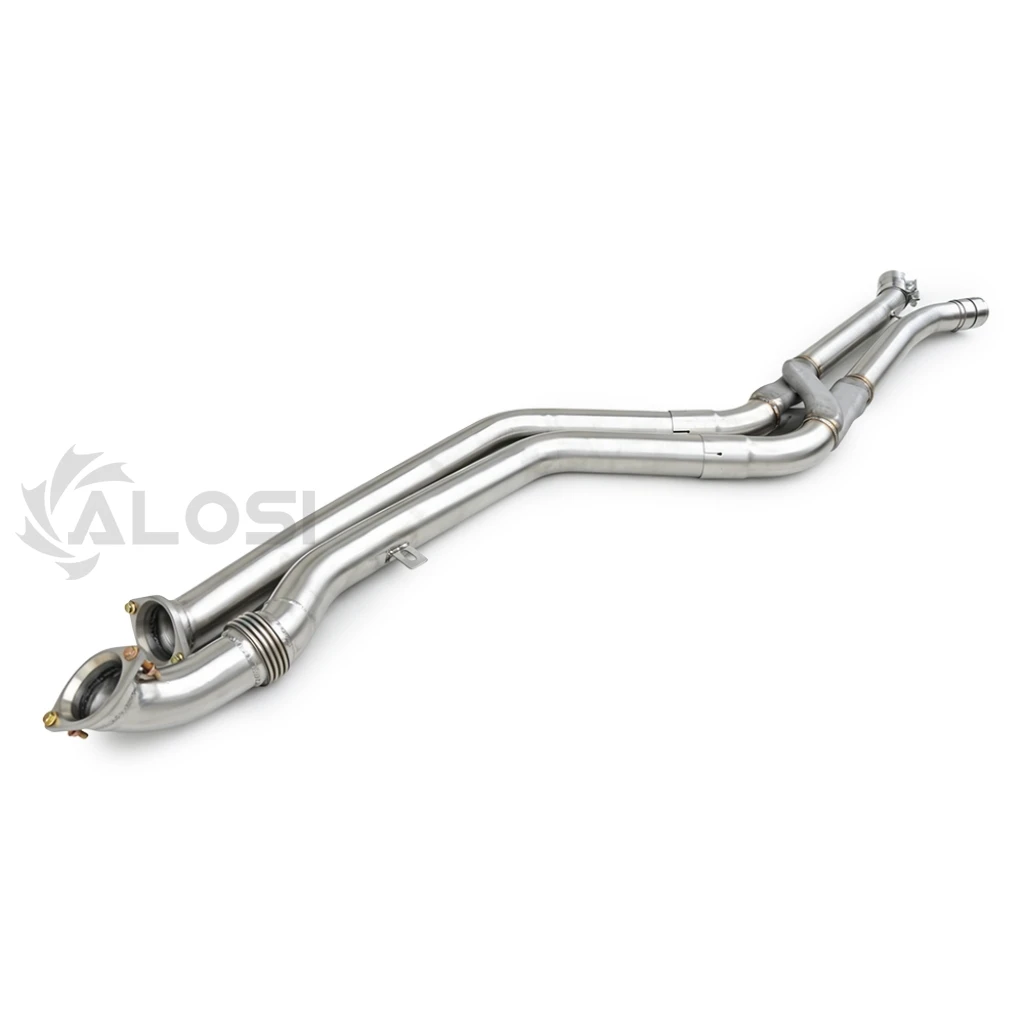 High Flow Z Shaped 70mm Equal Length Stainless Steel Exhaust Pipe For BMW S58 G80 G81 G82 G87 Performance Auto Mod