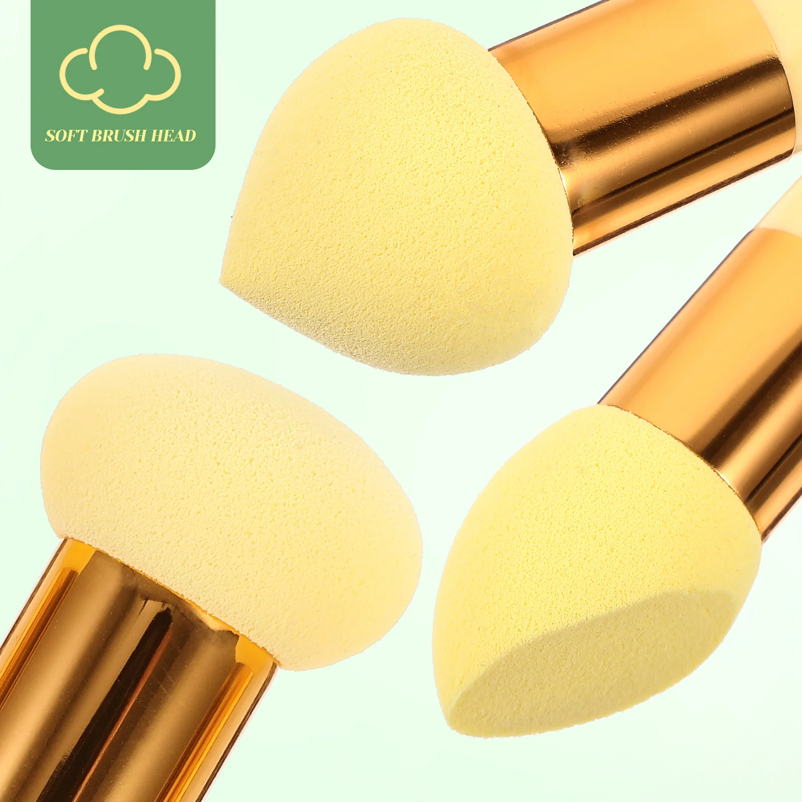 3-delige make-uppennenset Schoonheidsborstels Nat Droog Mengen Gezicht Latex Materiaal Soft Touch Uniek ontwerp Praktische gadgets Foundation