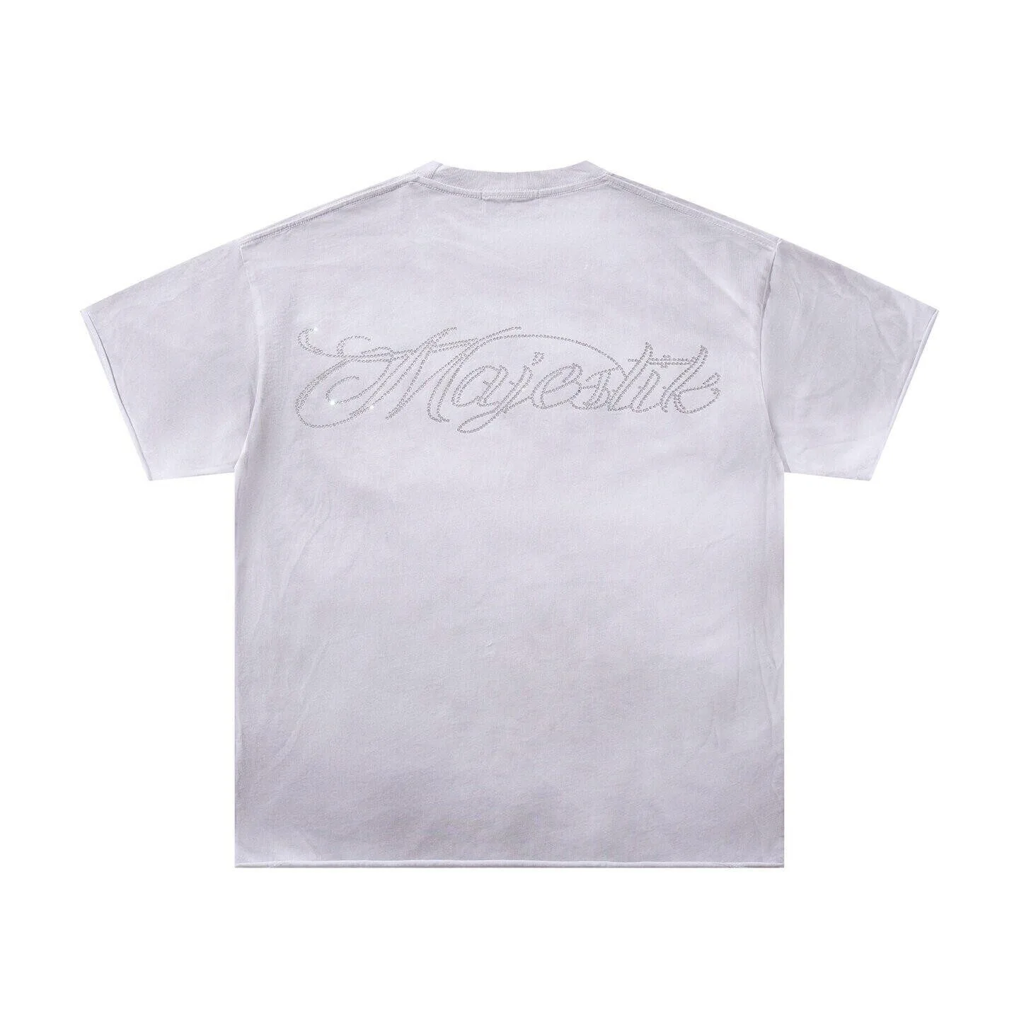 MAJESTIK American street style angel print rhinestone short-sleeved T-shirt for men and women loose-fitting rock top summer wear