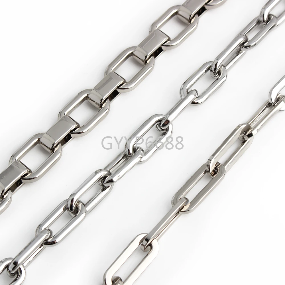 46cm/120cm Silver Open Metal Anti-theft Lanyard Mobile Phone Chains For Necklace Bags Long Rope Portable Pendant Accessories