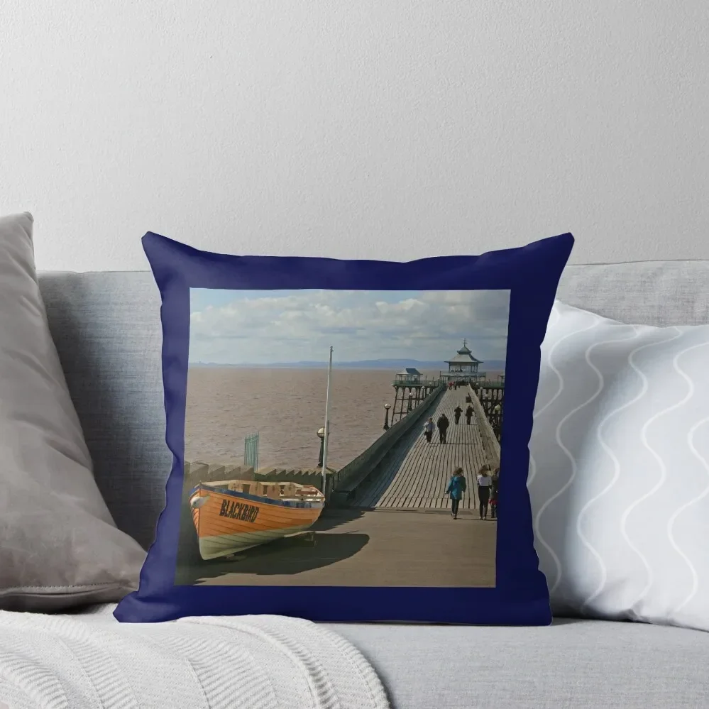 

Blackbird, Clevedon Pier Throw Pillow Cushions Cover Cushions For Children Cusions Cover pillow