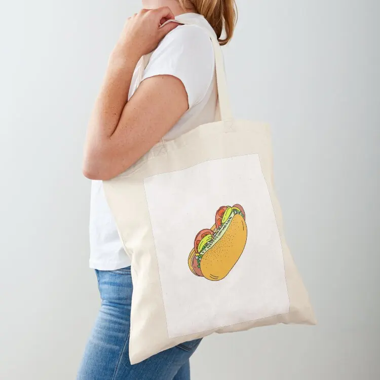 

Chicago Dog Tote Bag Canvas stote bag shopper bags for women tote bag university hand
