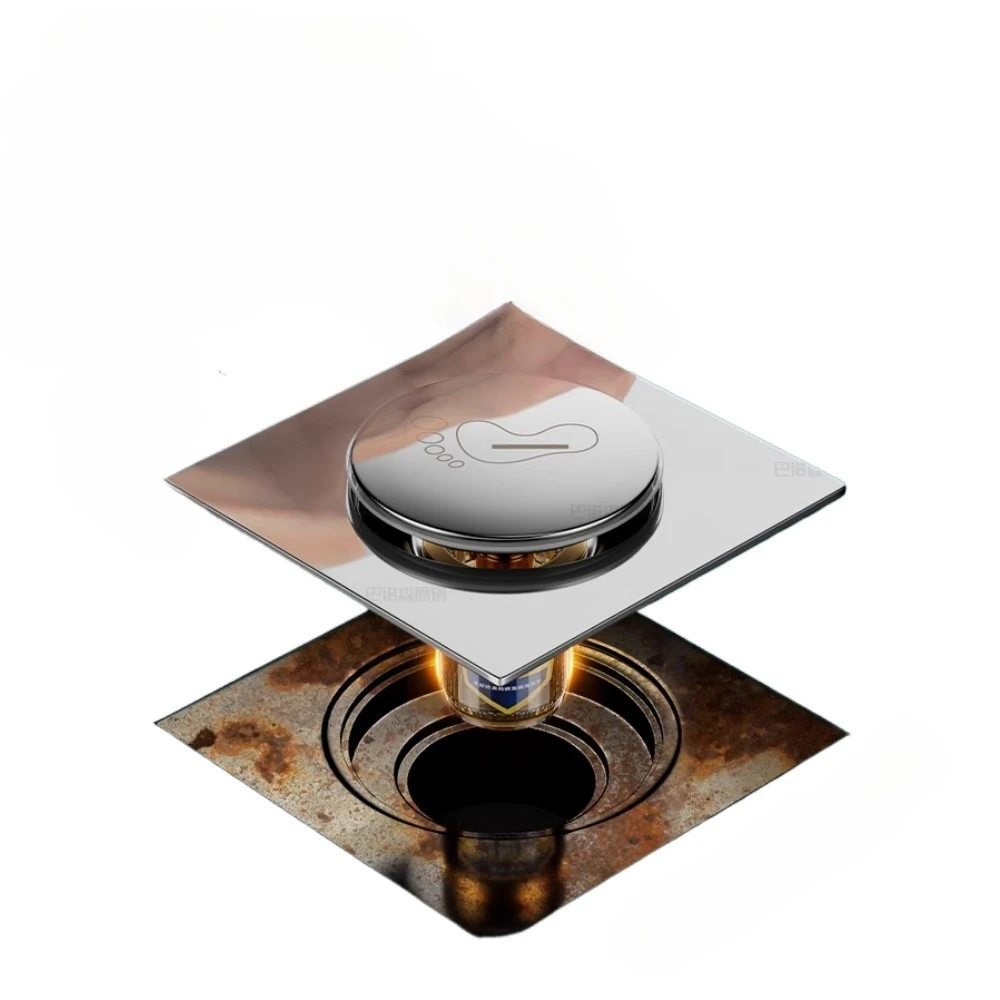 

Deodorant press-type foot stepping bouncing core bathroom sewer anti-blocking and anti-odor floor drain