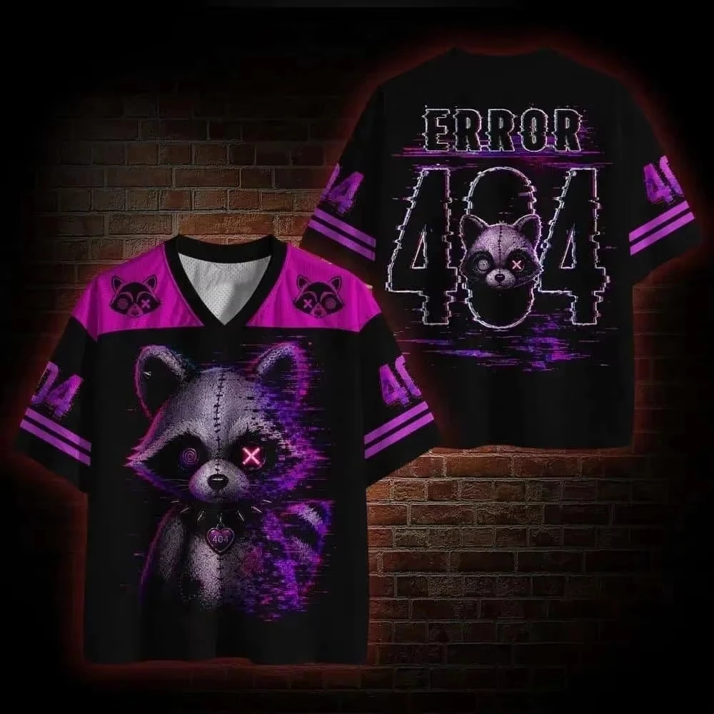 2026 Error 404 Technology Rabbit 3D Print T‑Shirt Unisex Quick‑Dry Y2K Streetwear Short Sleeve Large‑Size Top For Men Women