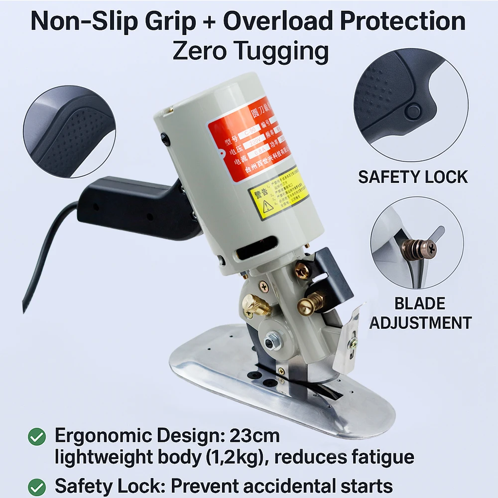 

Электрический ручной раскройный станок с острым стальным лезвием для ткани, кожи, бумаги, 220В