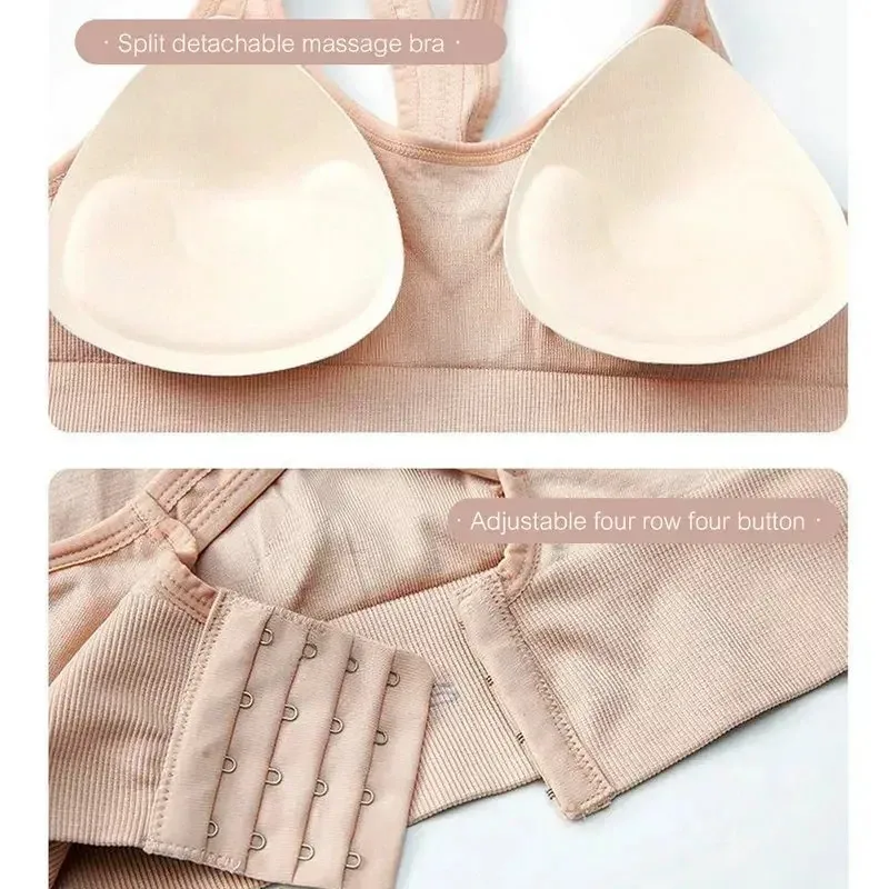 เสื้อชั้นในสตรีบุฟองน้ำหัวเข็มขัดกันกระแทกชุดกระชับสัดส่วนเสื้อกล้ามออกกำลังกายวิ่งออกกำลังกายแบบไร้รอยต่อชุดชั้นในโยคะชุดชั้นในออกกำลังกาย